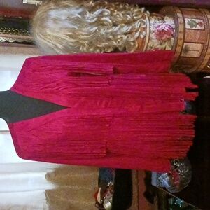 Vocal Faux Suede Fringed Jacket NWOT S